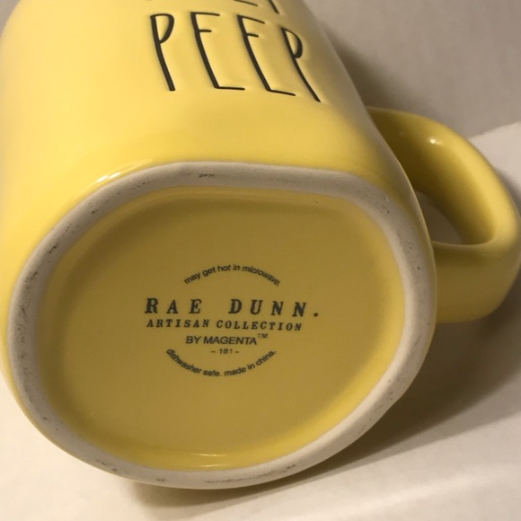 Rae Dunn Peep Peep Ceramic Mug Set Yellow - Picture 13 of 14